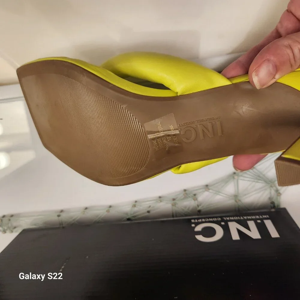 INC International Concepts Yellow Sandals - Picture 6 of 12